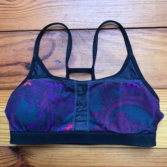 Fabletics Purple Floral Sports Bra, EUC, XS - Picture 9 of 10